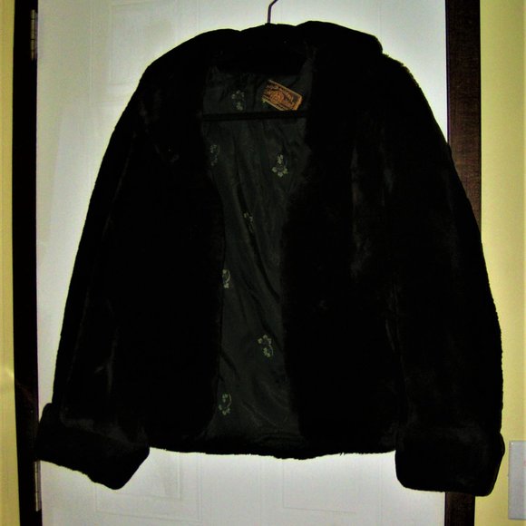 VINTAGE MOUTON FUR JACKET M - Picture 1 of 4
